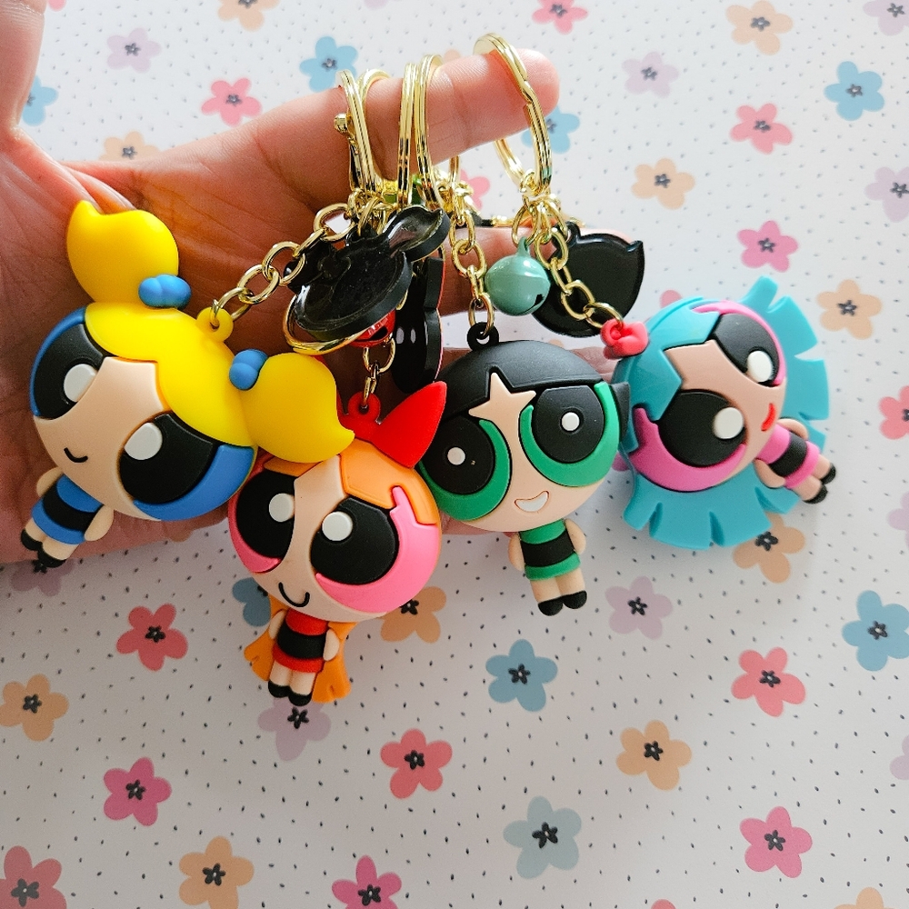 Powerpuff girls Keychain, purse charm